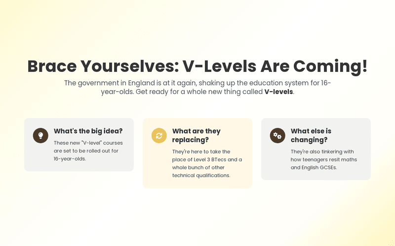 New V-level courses to be brought in for students after GCSEs